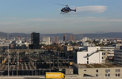 Helikoptermontage Solaranlage