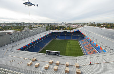 Helikoptermontage Stadion