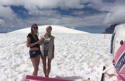 Gletscherflüge mit Apéro auf dem Gletscher